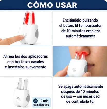 Dispositivo de luz roja para Alergias